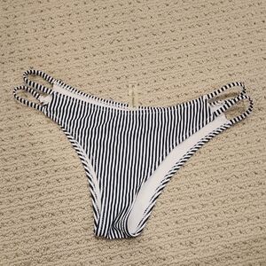Blooming Jelly Striped Black and White Bikini Bottom